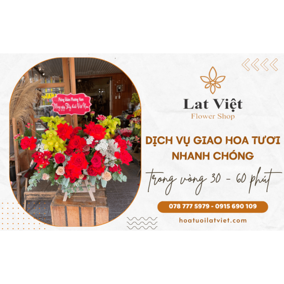 Dịch vụ giao hoa tươi nhanh chóng trong vòng 30 - 60 phút