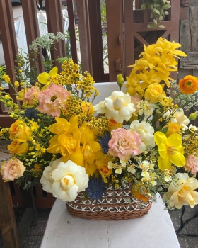 Giỏ Hoa Chúc Mừng, Giỏ Hoa Khai Trương - Giỏ Hoa Tươi LV-0229