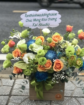 Giỏ Hoa Tươi Chúc Mừng Khai Trương LV-0106