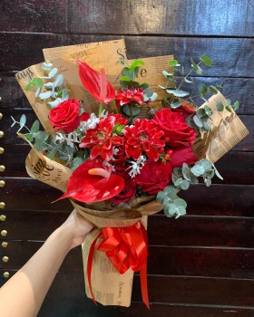 Bó Hoa Chúc Mừng - Bó Hoa Tươi LV-8432