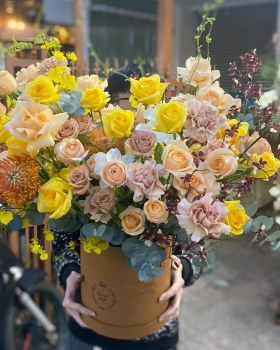 Giỏ Hoa Chúc Mừng, Giỏ Hoa Khai Trương - Giỏ Hoa Tươi LV-0223