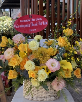 Giỏ Hoa Chúc Mừng Lễ 20/10 LV-182