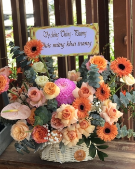 Giỏ Hoa Khai Trương - Giỏ Hoa Tươi LV2110