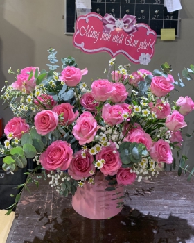 Giỏ Hoa Tươi Chúc Mừng Sinh Nhật LV-3012