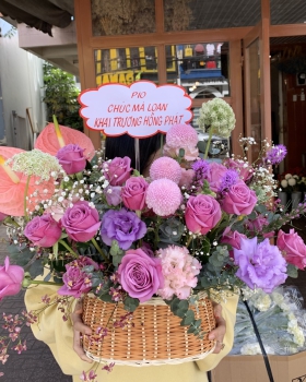 Giỏ Hoa Khai Trương - Giỏ Hoa Tươi LV4410