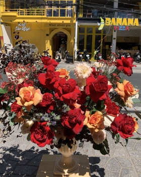 Giỏ Hoa Chúc Mừng - Giỏ Hoa Tươi LV-0965