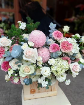 Giỏ Hoa Chúc Mừng, Giỏ Hoa Khai Trương - Giỏ Hoa Tươi LV-0216