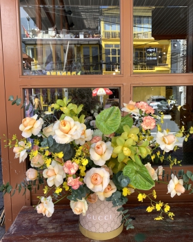 Giỏ Hoa Chúc Mừng, Giỏ Hoa Khai Trương - Giỏ Hoa Tươi LV-0211