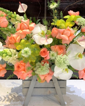 Giỏ Hoa Chúc Mừng, Giỏ Hoa Khai Trương - Giỏ Hoa Tươi LV-0204