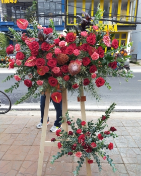 Kệ Hoa Khai Trương, Kệ Hoa Chúc Mừng - Kệ Hoa Tươi LV-0110