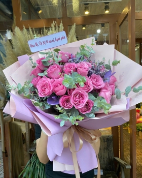 Bó Hoa Tươi Chúc Mừng - Hoa Hồng Tươi TN520