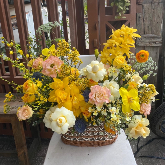 Giỏ Hoa Chúc Mừng, Giỏ Hoa Khai Trương - Giỏ Hoa Tươi LV-0229