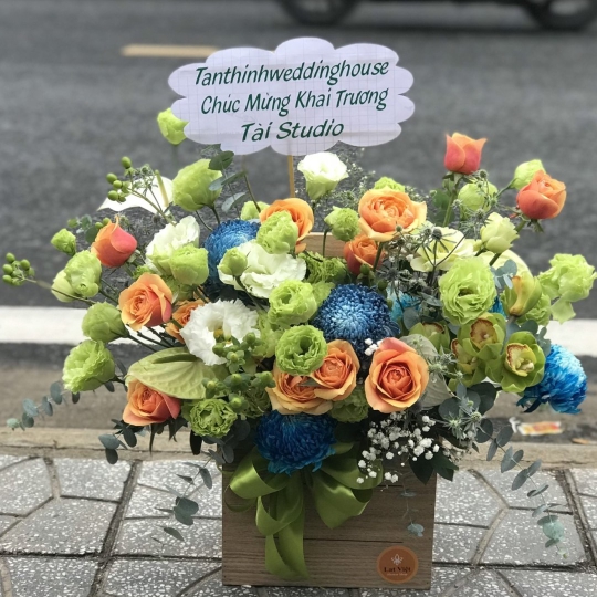 Giỏ Hoa Tươi Chúc Mừng Khai Trương LV-0106