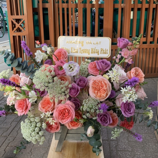 Giỏ Hoa Chúc Mừng, Giỏ Hoa Khai Trương - Giỏ Hoa Tươi LV-0218