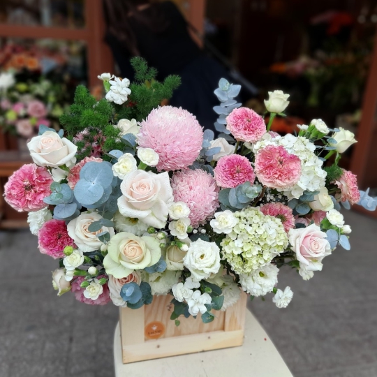 Giỏ Hoa Chúc Mừng, Giỏ Hoa Khai Trương - Giỏ Hoa Tươi LV-0216