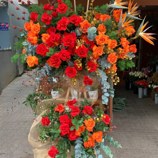 Kệ Hoa Khai Trương, Kệ Hoa Chúc Mừng - Kệ Hoa Tươi LV-0125