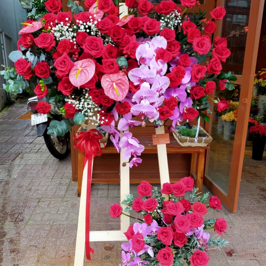 Kệ Hoa Khai Trương, Kệ Hoa Chúc Mừng - Kệ Hoa Tươi LV-0114